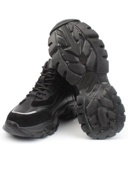 05-P99-1Z BLACK Кроссовки женские зимние (натуральная и искусственная кожа, шерсть)