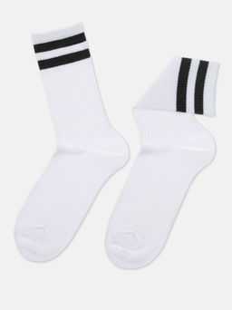 Цена за 2 пары. Носки удлиненные CONTE ACTIVE Хлопковые носки с яркими полосками из люрекса - Conte elegant фото 4