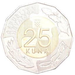 Монета 25 куна 2017 года Хорватия 25 лет членству в ООН