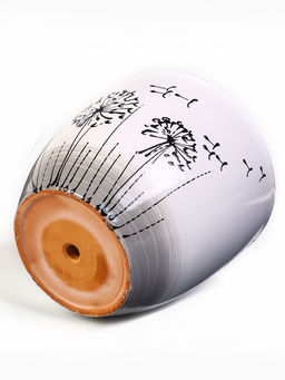 Горшок для цветов Одуванчик, керамический, с поддоном, 2.5 л, белый