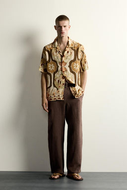 CAMISA FLUIDA ESTAMPADO ABSTRACTO / Multicolor