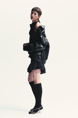 FAUX LEATHER BOMBER JACKET - Zara фото 4