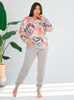 Костюм женский махра с брюками "ЗЕМФИРА" РОЗОВЫЙ