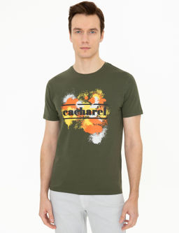 Приталенная футболка цвета хаки - Cacharel фото 3