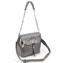 Женская кожаная сумка через плечо под крокодила 0112-19 - Cidirro фото 2