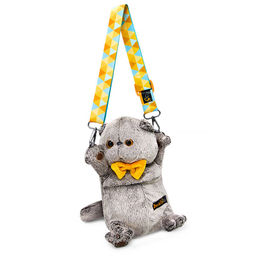 Мягкая игрушка - сумка "Басик в галстуке-бабочке" 27см (Kb27-001)