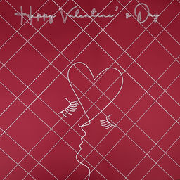 Цена за 20 шт. Пленка для цветов матовая, С днём святого Валентина, 58х58см, винный - UPAK LAND фото 3