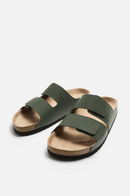 RUBBERISED DOUBLE-STRAP SANDALS - Zara фото 6