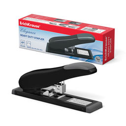 АКЦИЯ Цена за 1 шт. Степлер мощный №23 ErichKrause Elegance Classic до 100 листов, черный (в коробке по 1 шт.)
