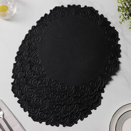 Набор салфеток сервировочных Элоиза, d=37.5 см, 4 шт., чёрный - Simaland фото 3
