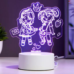 Светильник 3D RISALUX «Подружки», LED-ночник, RGB, от сети