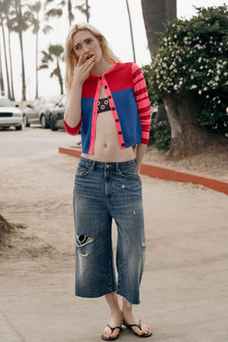 CHAQUETA PUNTO COLOR BLOCK / Multicolor