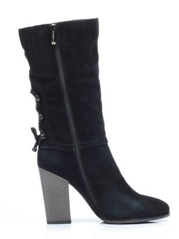 YF189-202M BLUE Полусапоги зимние женские (натуральная кожа, натуральный мех (еврозима))