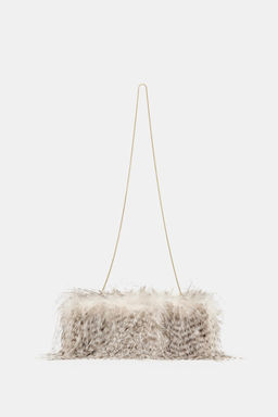 FAUX FUR CLUTCH BAG - Zara фото 3