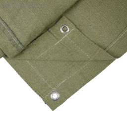 Брезент огнеупорный, 3×2 м, плотность 400 г/м², люверсы шаг 1 м, хаки