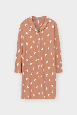 VERY NEAT _ Е 50025/кофейный мусс,белые кролики халат жен  фото 2