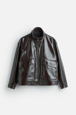 LEATHER EFFECT JACKET - Zara фото 6