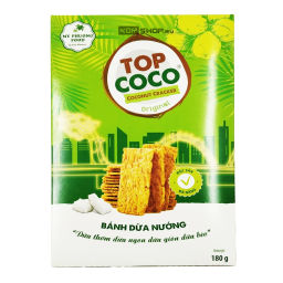 Кокосовые крекеры оригинальные Топ Коко (Top Coco), Вьетнам, 180 г