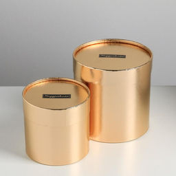 Набор золотых шляпных коробок 2 в 1 Поздравляю, 12 х 12, 15 х 15 см - Дарите счастье фото 2