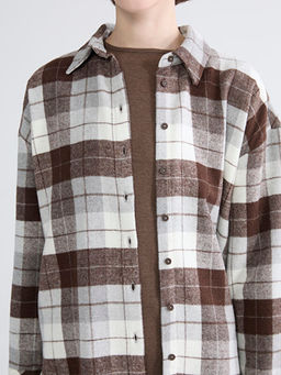 Ekose Oversize Kad?n G?mlek