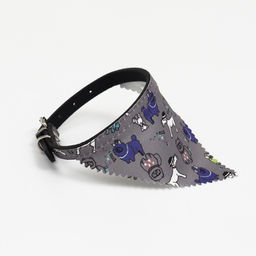 Ошейник с косынкой Яркая жизнь, 32 х 1 см, серый - Пижон фото 2