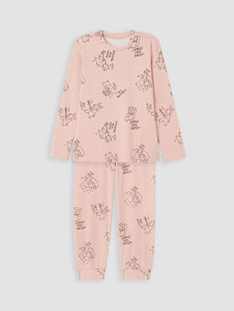 Bisiklet Yaka K?z ?ocuk Pijama Tak?m