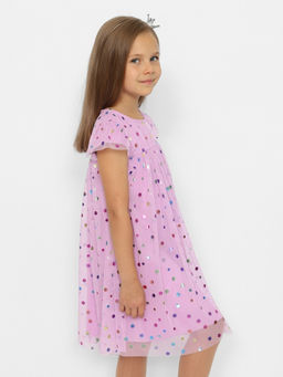 CRB wear/CWKG 63634-45 Платье для девочки,лаванда/Ex.Cherubino  фото 4