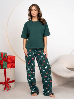 Новогодняя женская пижама с брюками - Binita фото 3