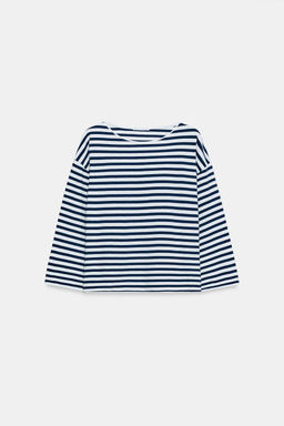 CAMISETA R?STICA RAYAS / Azul / Blanco