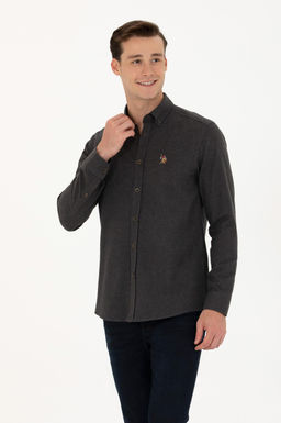 U. S. Polo Assn / Мужская черная базовая рубашка с длинным рукавом - U.s. polo assn фото 15