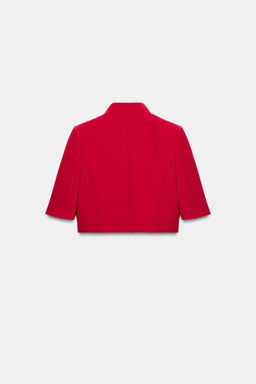 BLAZER CROPPED MANGA CORTA ZW COLLECTION / Rojo - Zara фото 13