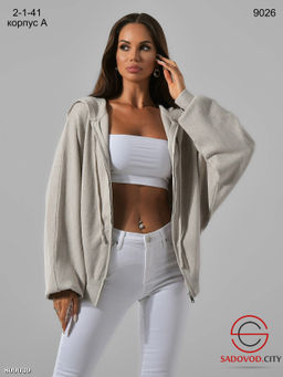 Женская вязаная кофта на молнии - Bruno фото 2