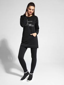 CONTE Хлопковая туника с мерцающей надписью Disney LTH 954 royal black royal black