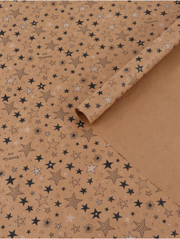 Цена за 10 шт. Бумага упаковочная крафтовая «Звёзды», 70 × 100 см