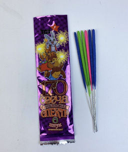 Свеча бенгальскаясветоплапменная 6шт, 17 см