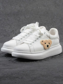 03-X668-1D WHITE Кроссовки женские (натуральная кожа)