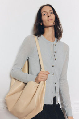 FINE KNIT WOOL AND ALPACA BLEND CARDIGAN - Zara фото 2