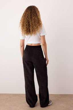 Siyah Kadife Genis Paca Pantolon TWOAW26PL00071 - Trendyolmilla фото 4