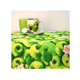 Скатерть рогожка 150х250, Яблоки