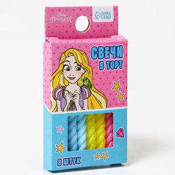 Свечи для торта «С Днем Рождения», набор 8 штук, Принцессы
