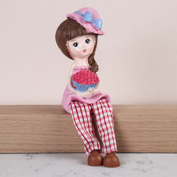 Цена за 2 шт. Фигурка Мальчик/Девочка висячие ножки 2 штуки набор 20 см / 9933 /уп 60/ - ГалеонТрейд фото 2