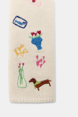 EMBROIDERED KNITTED MITTENS - Zara фото 3