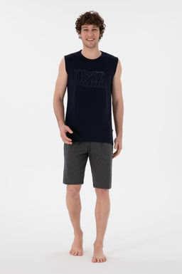 Erkek Lacivert Pijama Tak_m_ Sepette S_rpriz _ndirim