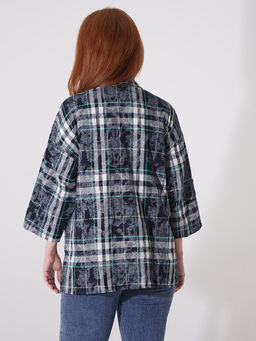 Рубашка в клетку с карманами на груди - Almond фото 6