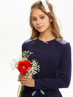Блузка темно-синий 5230501 - Nota bene фото 12