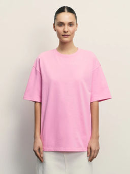 Базовая футболка оверсайз из хлопка / Zarina  фото 3