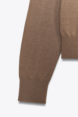 100% WOOL PLAIN KNIT SWEATER - Zara фото 7