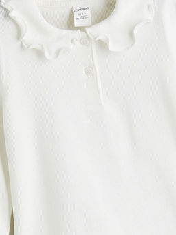 G?mlek Yaka Uzun Kollu Basic K?z ?ocuk Ti??rt