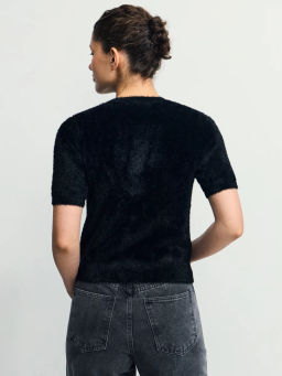 Джемпер с коротким рукавом со стразами / Zarina  фото 5