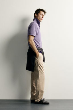 POLO PIQU? REGULAR FIT LAVADO / Violeta - Zara фото 4